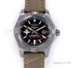 GB Swiss Replica Breitling Avenger blackbird V2 Watch Titanium Case Green Strap